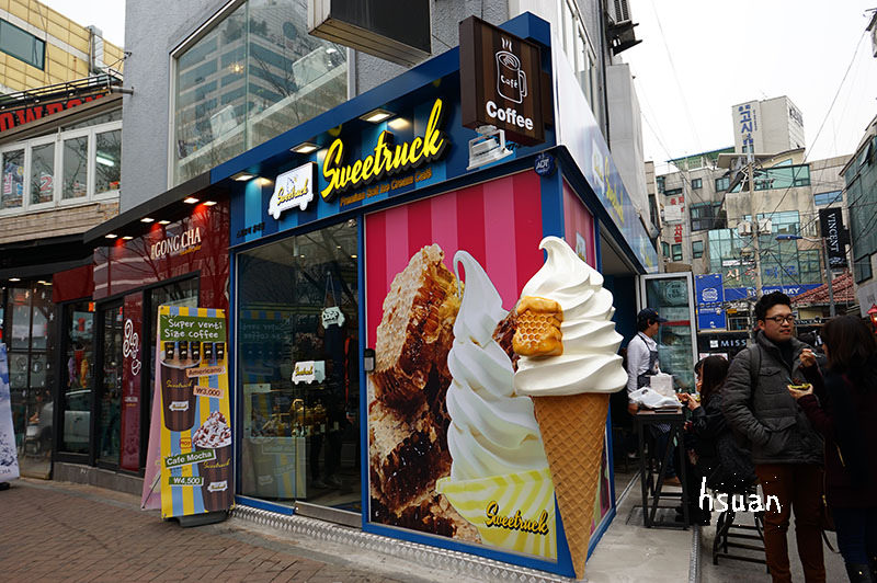 韓國弘大。Sweetruck蜂巢霜淇淋
