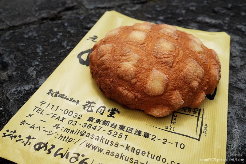 東京淺草。花月堂大波蘿麵包+蘋果派